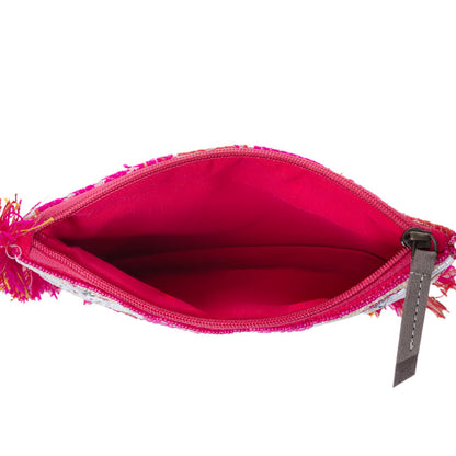 Myra Eye of the Storm Beaded Pouch in Pink Mirage Myra USA