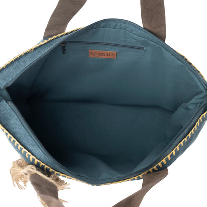 Myra Willow Wanderer Tote Bag in Sage Blue Myra USA