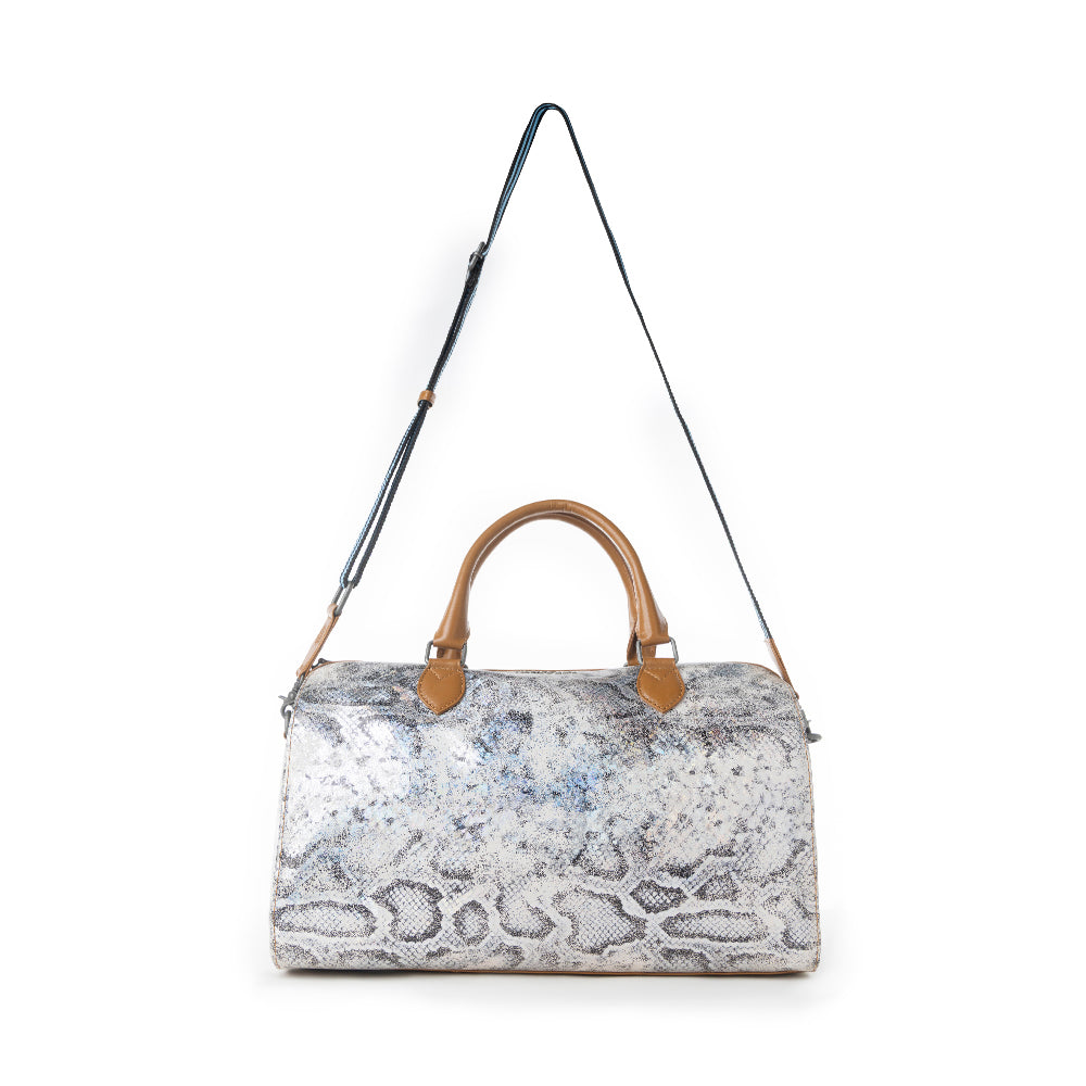 Myra Ranger's Echo Snake Print Leather Duffle Bag for Men in Aurora Viper Myra USA
