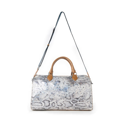 Myra Ranger's Echo Snake Print Leather Duffle Bag for Men in Aurora Viper Myra USA