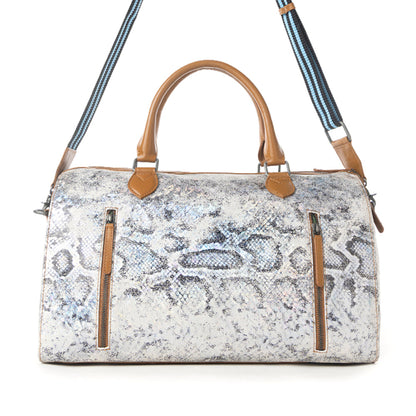 Myra Ranger's Echo Snake Print Leather Duffle Bag for Men in Aurora Viper Myra USA