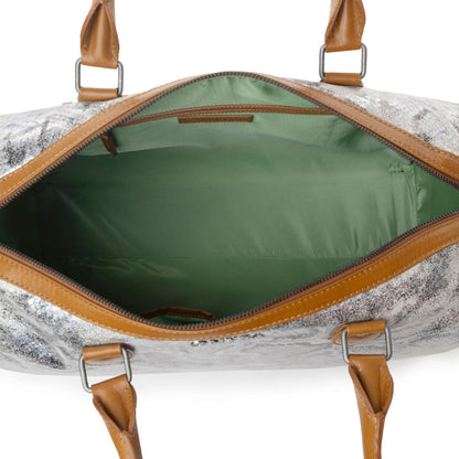 Myra Ranger's Echo Snake Print Leather Duffle Bag for Men in Aurora Viper Myra USA