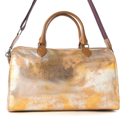 Myra Ranger's Echo Snake Print Leather Duffle Bag for Men in Molten Sunset Myra USA