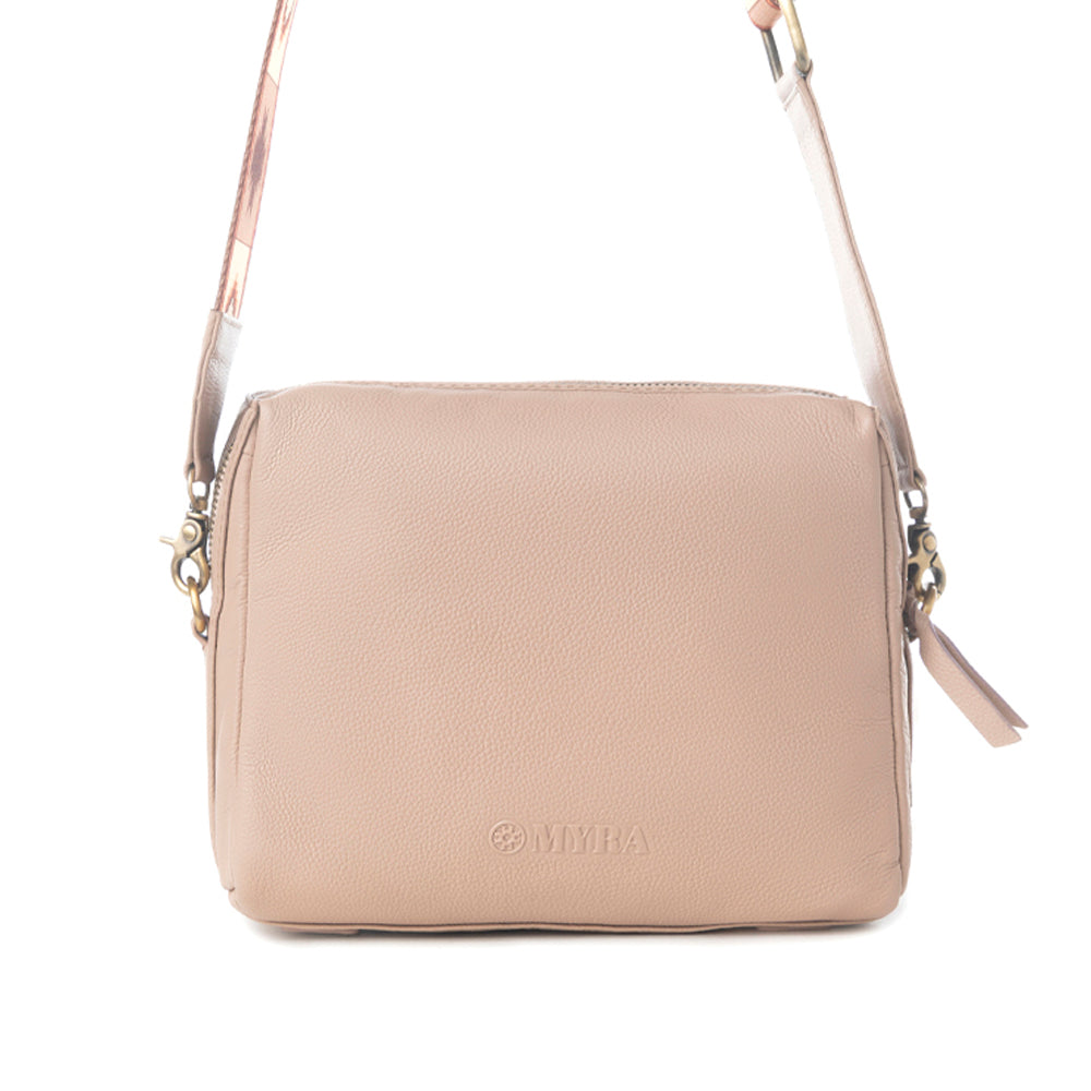Myra Pueblo Sun Crossbody Bag in Honey Almond Myra USA