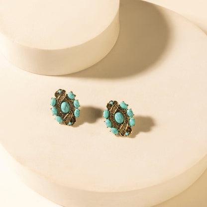 Myra Sage Wind Studs in Desert Turquoise Myra USA