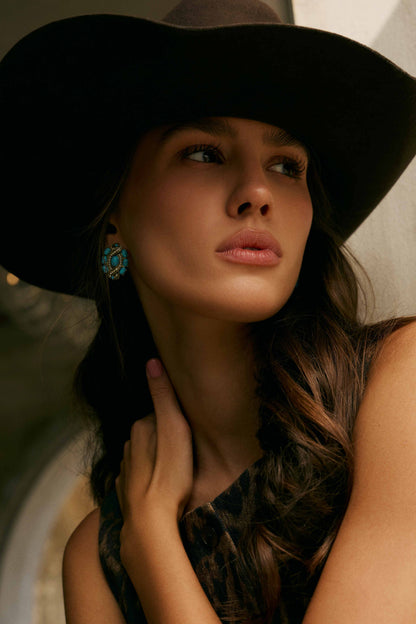 Myra Sage Wind Studs in Desert Turquoise Myra USA