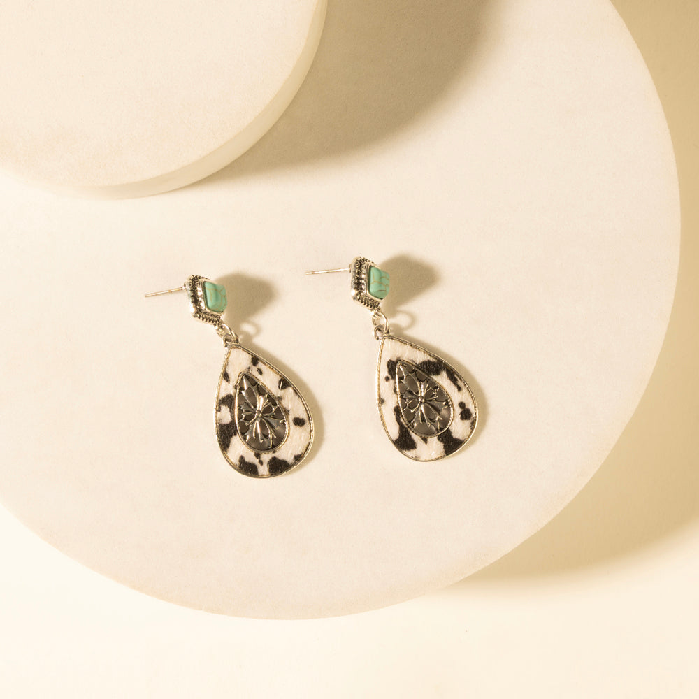 Myra Hide and Halo Earrings in Turquoise Myra USA