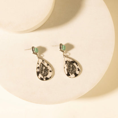 Myra Hide and Halo Earrings in Turquoise Myra USA
