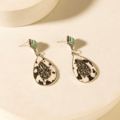 Myra Hide and Halo Earrings in Turquoise Myra USA