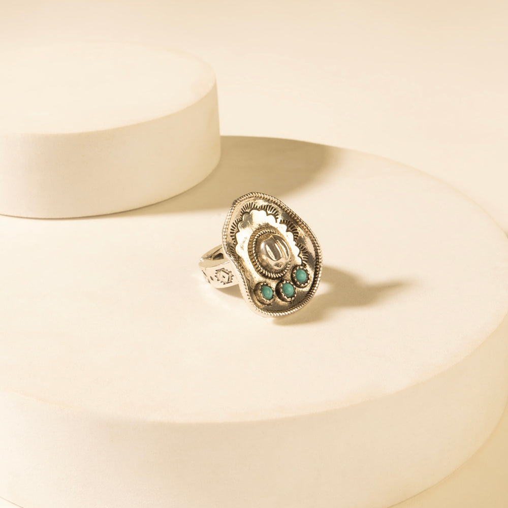 Myra Western Crown Ring in Turquoise Myra USA