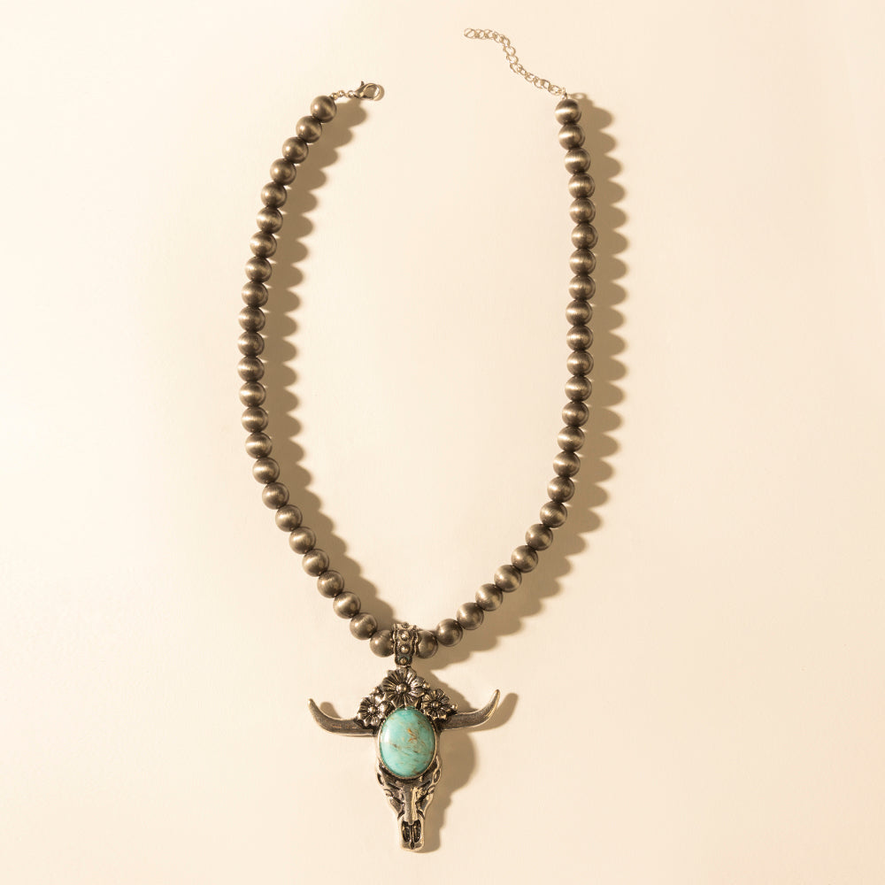 Myra Stone & Horn Chain in Ash Beads Myra USA