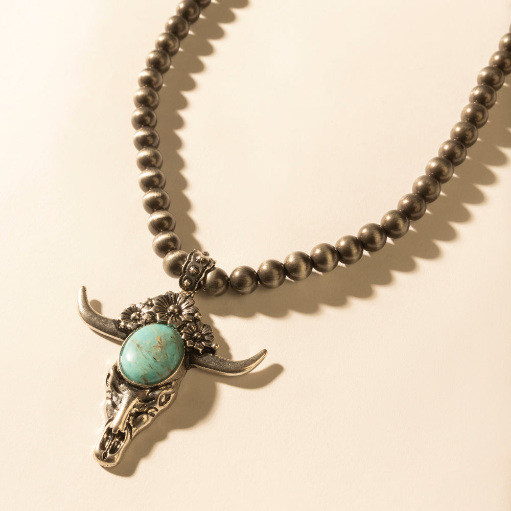 Myra Stone & Horn Chain in Ash Beads Myra USA