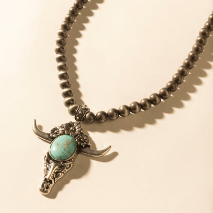 Myra Stone & Horn Chain in Ash Beads Myra USA