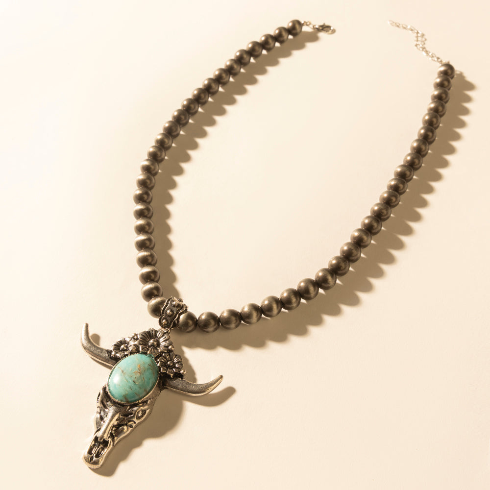 Myra Stone & Horn Chain in Ash Beads Myra USA