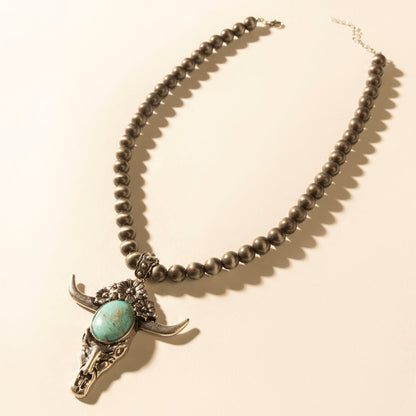 Myra Stone & Horn Chain in Ash Beads Myra USA