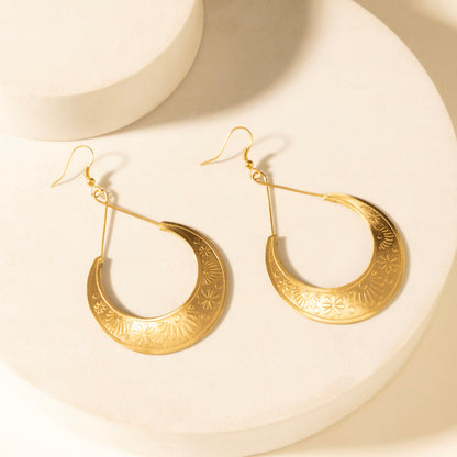 Myra Crescent Earrings in Amber Myra USA