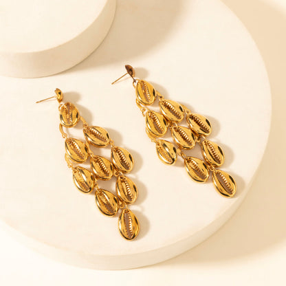 Myra Shell summit earrings in Desert tide danglers Myra USA