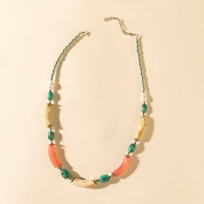 Myra Amber Fire and Blue Sky Necklace in Turquoise Myra USA