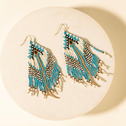 Myra Wildloom Chevron Drops in Riverstone Blue Myra USA