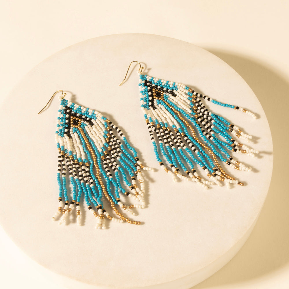 Myra Wildloom Chevron Drops in Riverstone Blue Myra USA