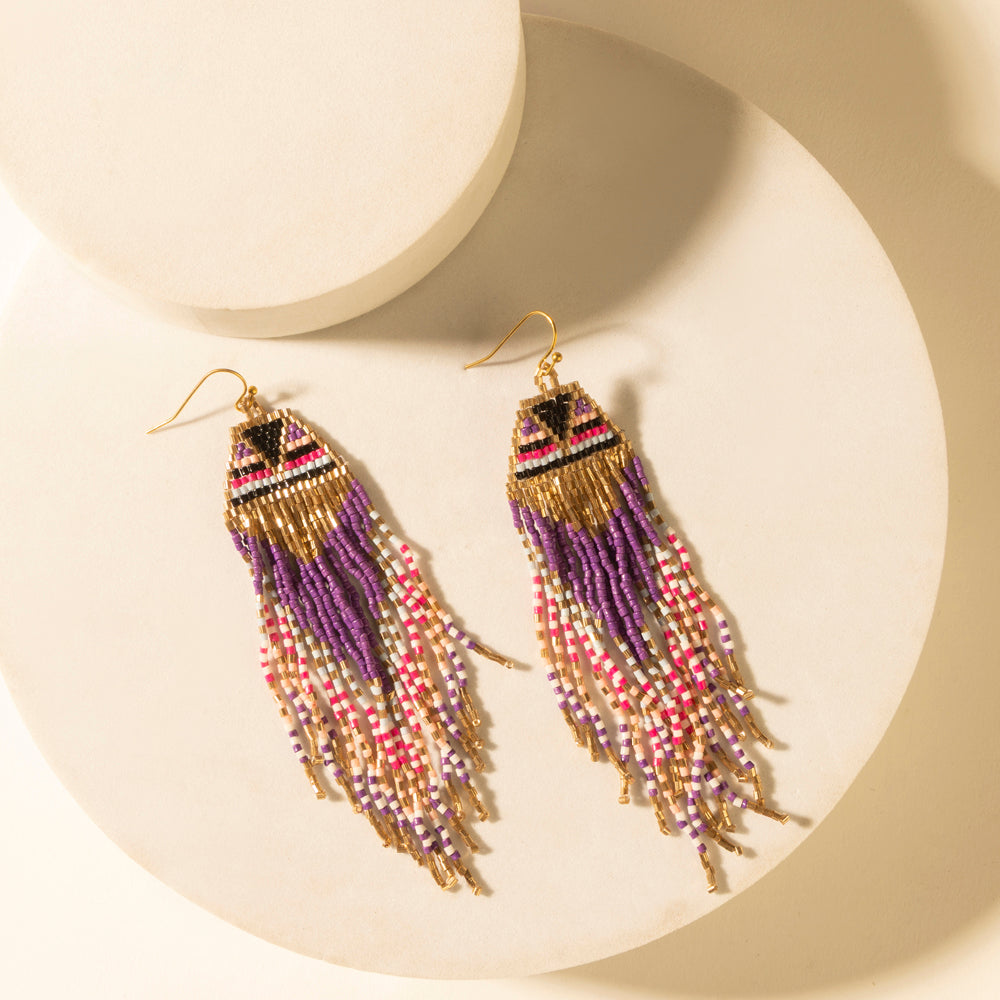 Myra Fiesta Fringe Earrings in Violet Smoke Myra USA