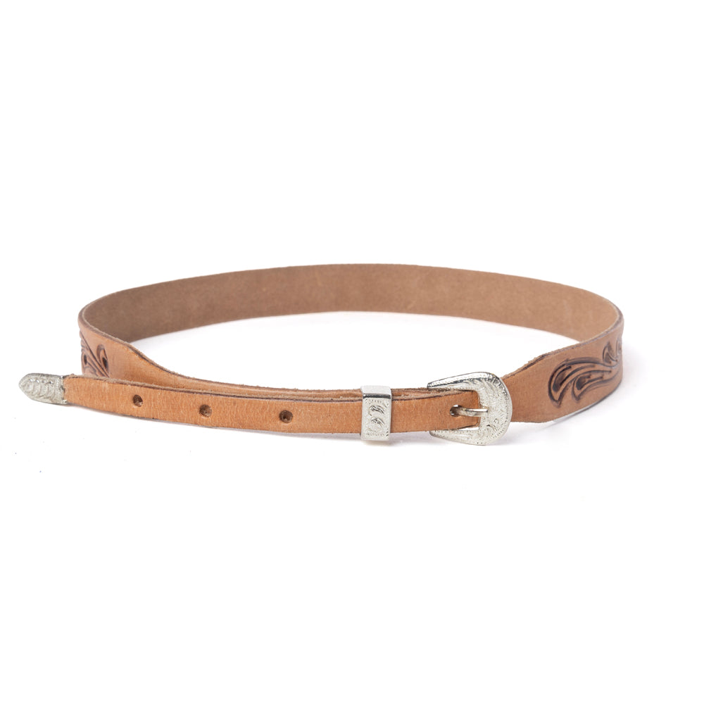 Myra Western Vine Leather Hat Belt in Saddle Tan Myra USA