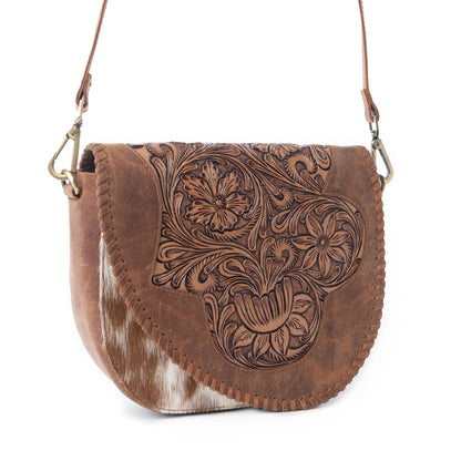 Myra Bronco Ridge Handtooled Bag in Canyon Tan Myra USA