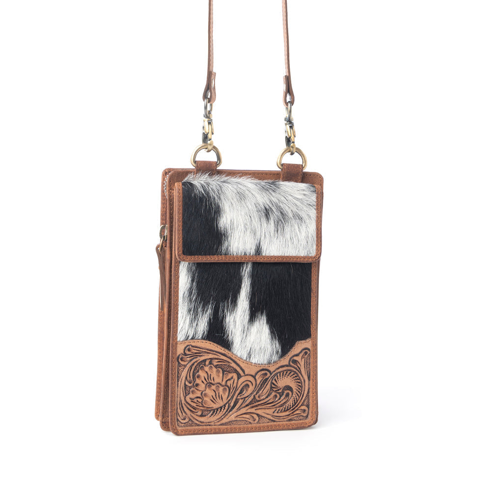 Myra Duneland Rise Handtooled Bag in Brindle Ivory Myra USA