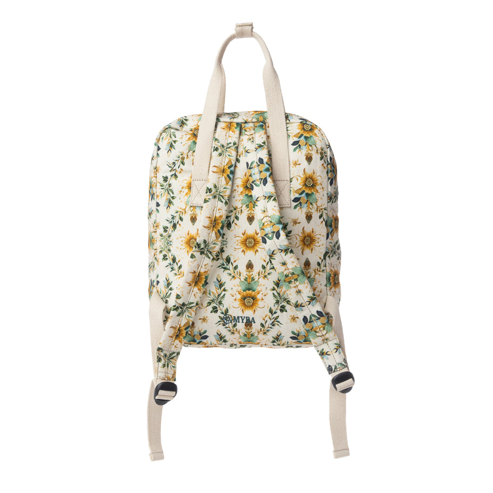 Myra Pine Meadow Cotton & Leather Crossbody Bag in Mustard Cream Myra USA