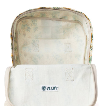 Myra Pine Meadow Cotton & Leather Crossbody Bag in Mustard Cream Myra USA