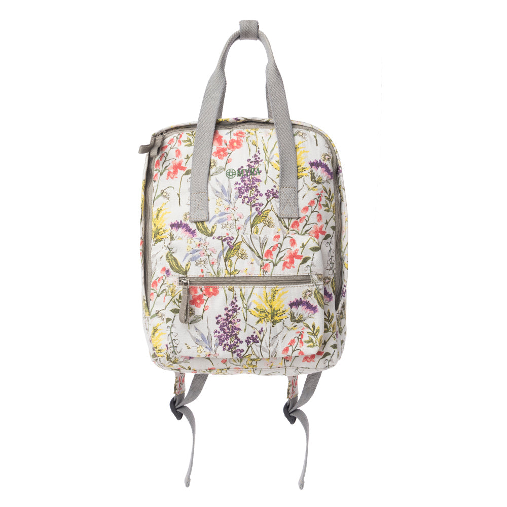 Myra Pine Meadow Cotton & Leather Crossbody Bag in Garden White Myra USA