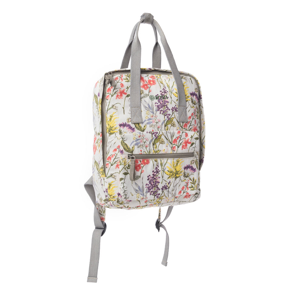 Myra Pine Meadow Cotton & Leather Crossbody Bag in Garden White Myra USA