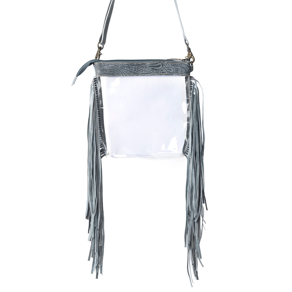Myra Frontier Trail Clear Fringe Bag in Cactus Moss Myra USA
