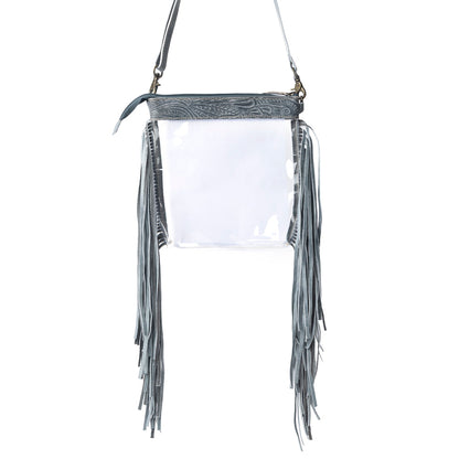 Myra Frontier Trail Clear Fringe Bag in Cactus Moss Myra USA