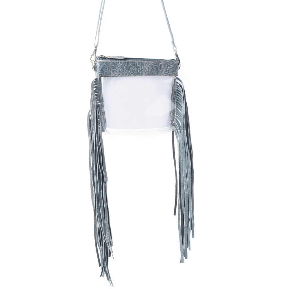 Myra Frontier Trail Clear Fringe Bag in Juniper Mist Myra USA