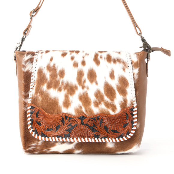 Myra Frontier Drift Hairon Leather Concealed Carry Bag in Canyon Brindle Myra USA