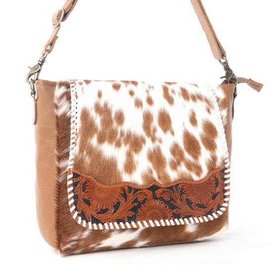 Myra Frontier Drift Hairon Leather Concealed Carry Bag in Canyon Brindle Myra USA