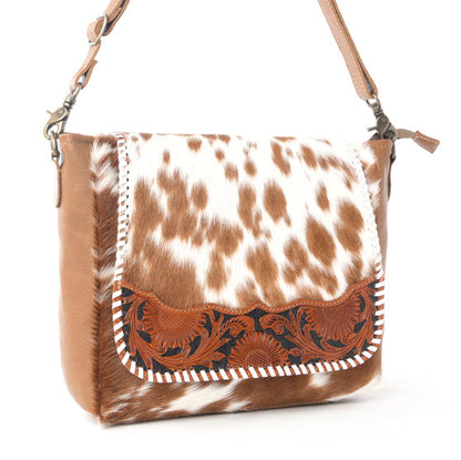 Myra Frontier Drift Hairon Leather Concealed Carry Bag in Canyon Brindle Myra USA
