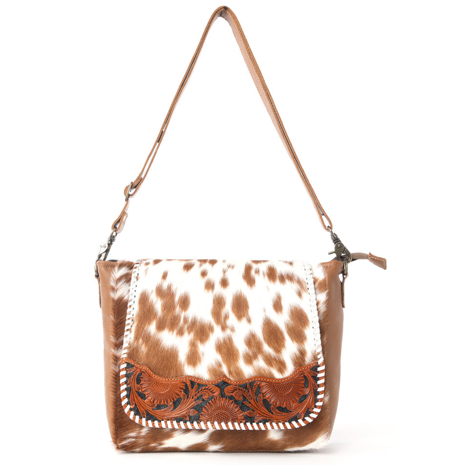 Myra Frontier Drift Hairon Leather Concealed Carry Bag in Canyon Brindle Myra USA