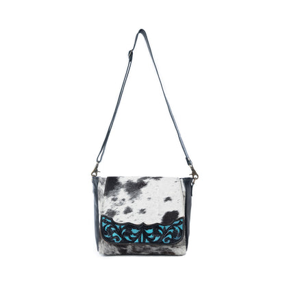 Myra Sagebrush Vale Hairon Leather Concealed Carry Bag in Onyx Frost Myra USA