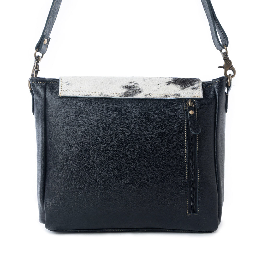 Myra Sagebrush Vale Hairon Leather Concealed Carry Bag in Onyx Frost Myra USA