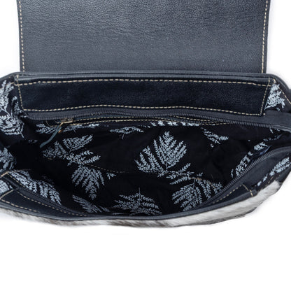 Myra Sagebrush Vale Hairon Leather Concealed Carry Bag in Onyx Frost Myra USA