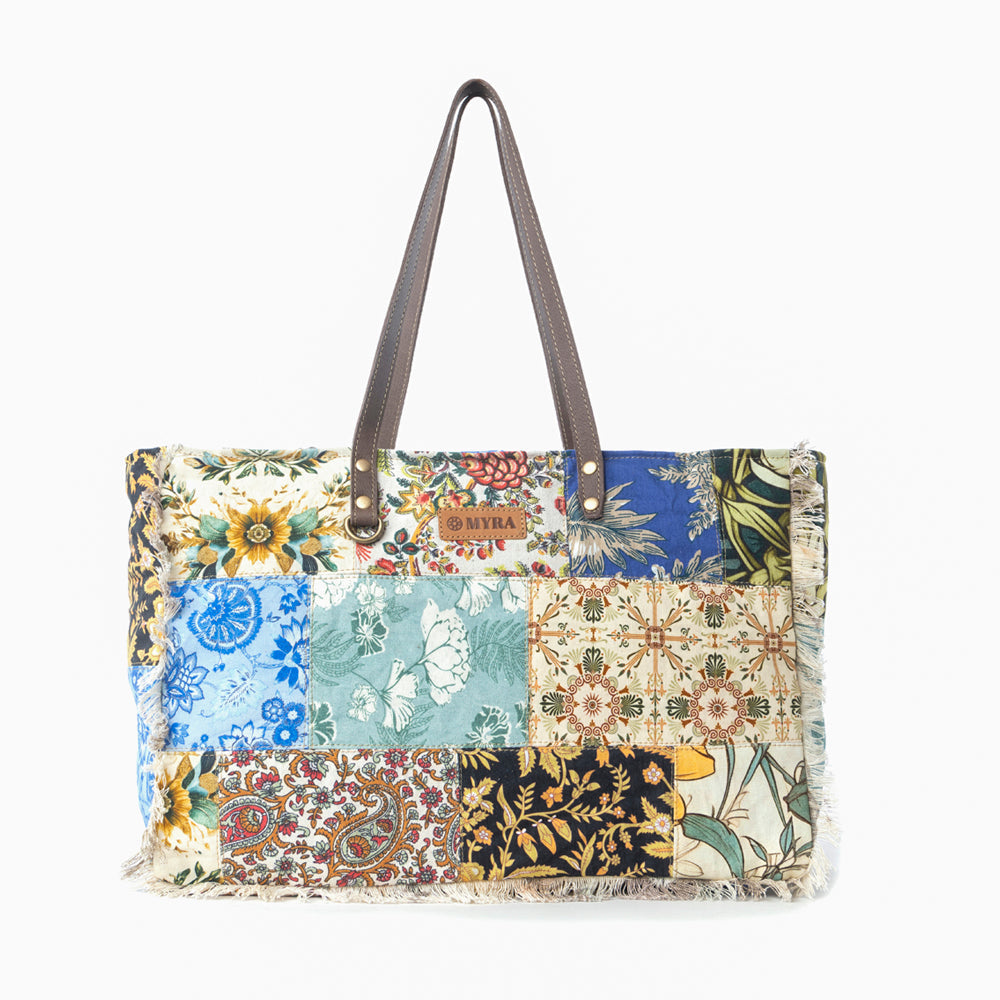 Myra Sundial Hollow Weekender Bag in Multi Patch Myra USA
