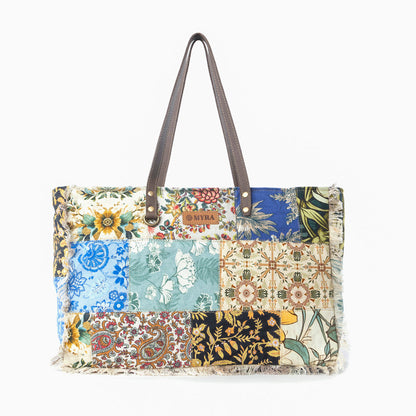 Myra Sundial Hollow Weekender Bag in Multi Patch Myra USA
