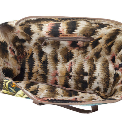 Myra Sundial Hollow Weekender Bag in Multi Patch Myra USA