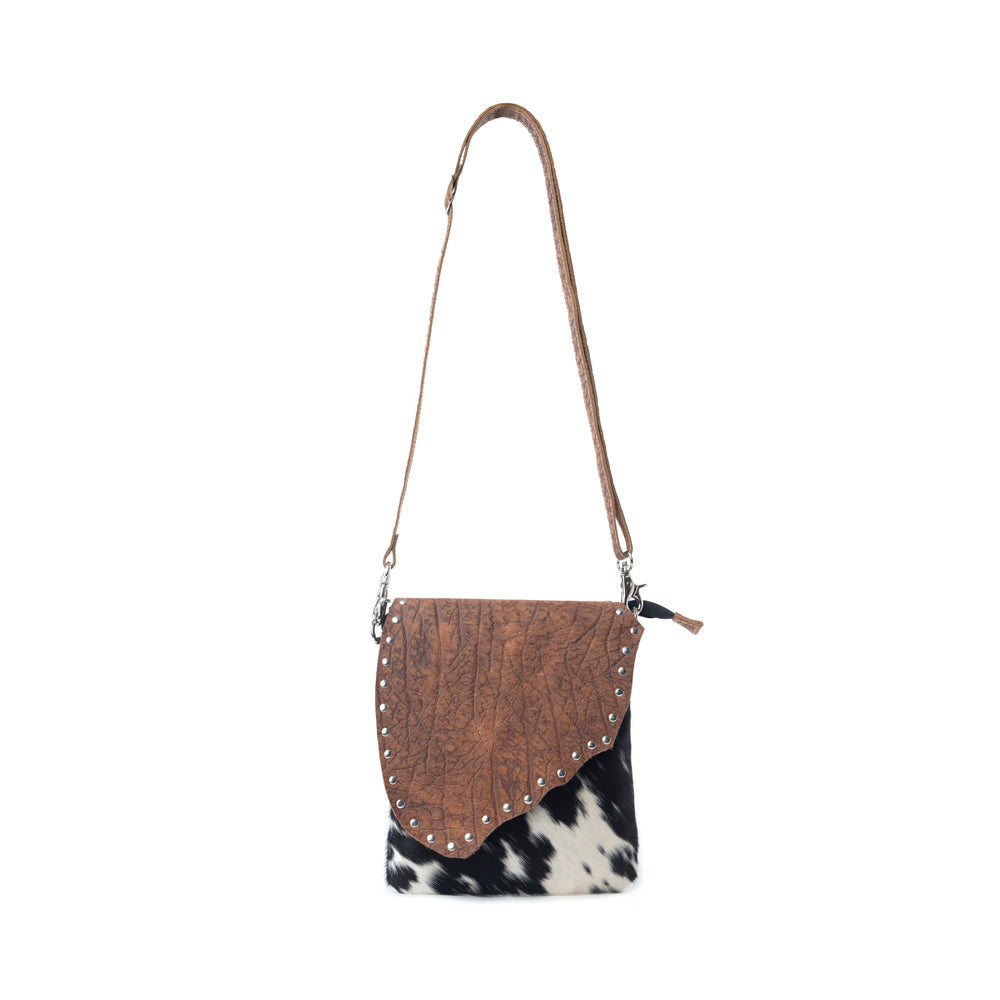 Myra Stonebrook Canvas & Hairon Bag in Spotted Ivory Myra USA