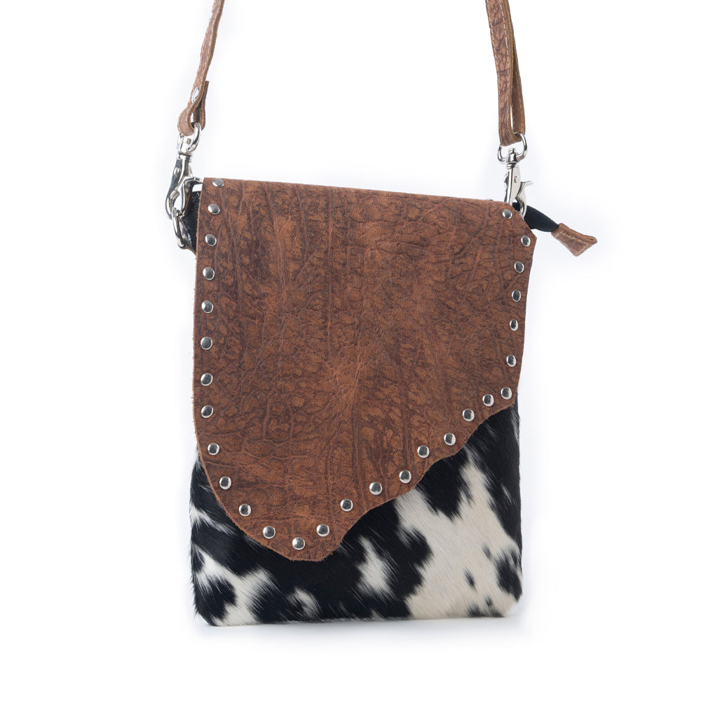 Myra Stonebrook Canvas & Hairon Bag in Spotted Ivory Myra USA