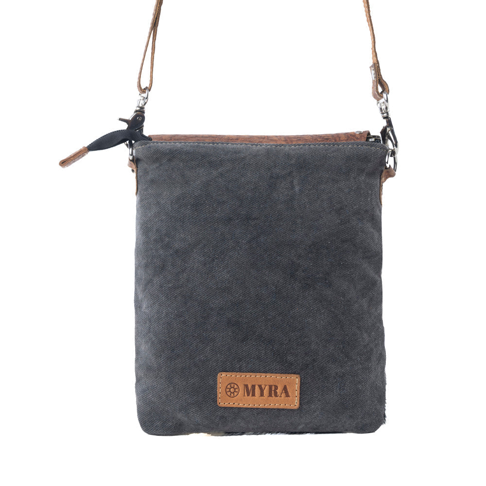 Myra Stonebrook Canvas & Hairon Bag in Spotted Ivory Myra USA