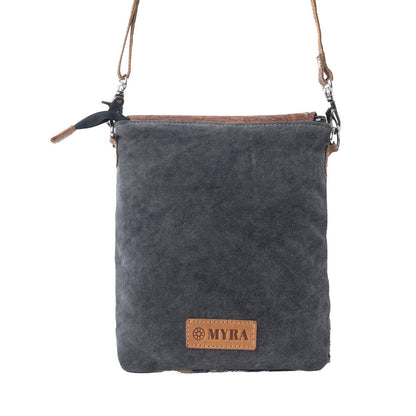 Myra Stonebrook Canvas & Hairon Bag in Spotted Ivory Myra USA