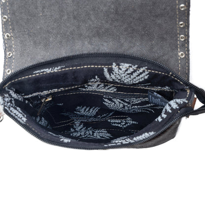 Myra Rustler Bend Canvas & Hairon Bag in Brindle Chestnut Myra USA